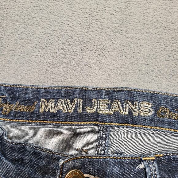 Mavi Jeans Mens Jeans 34x29 Blue Zach Straight Leg Denim Made Turkey Distressed - Picture 3 of 10